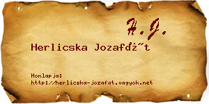 Herlicska Jozafát névjegykártya